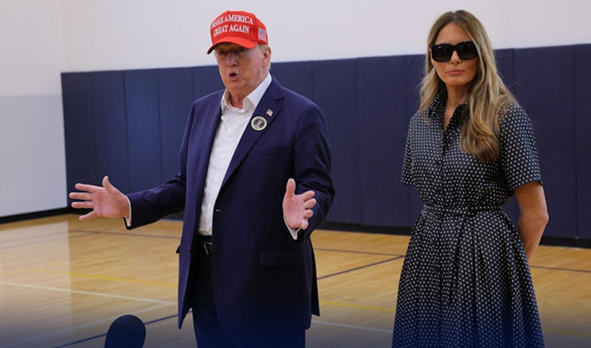 Donald Trump in Polling station