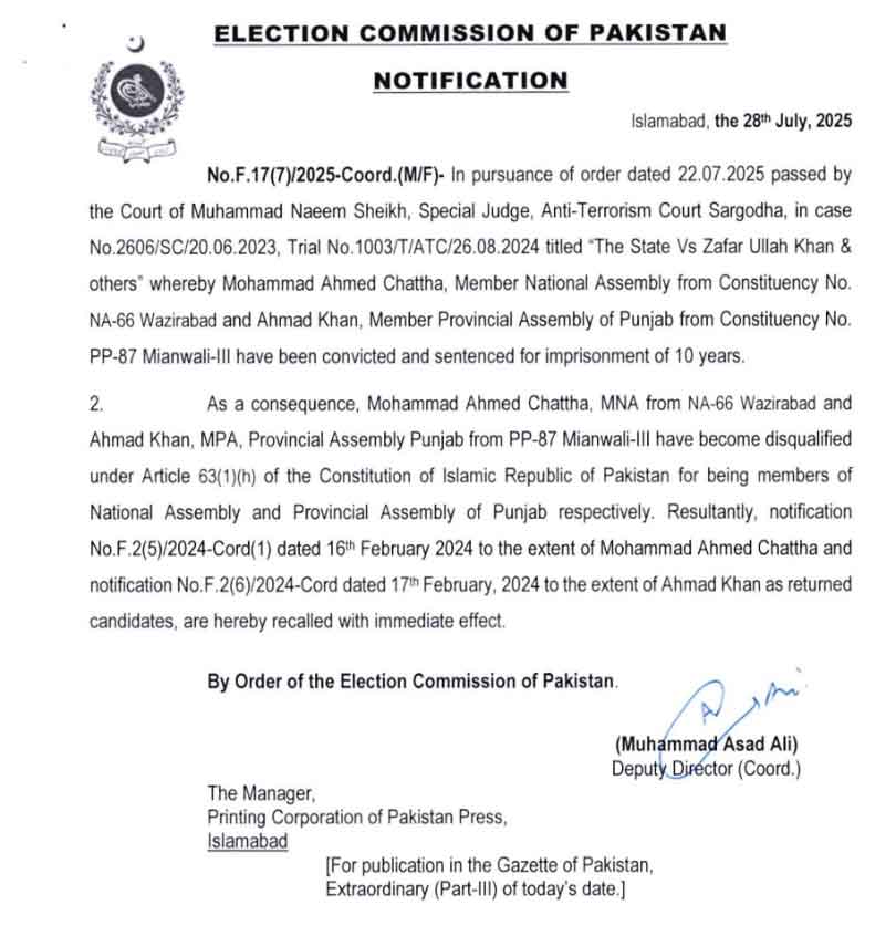 ECP Notification