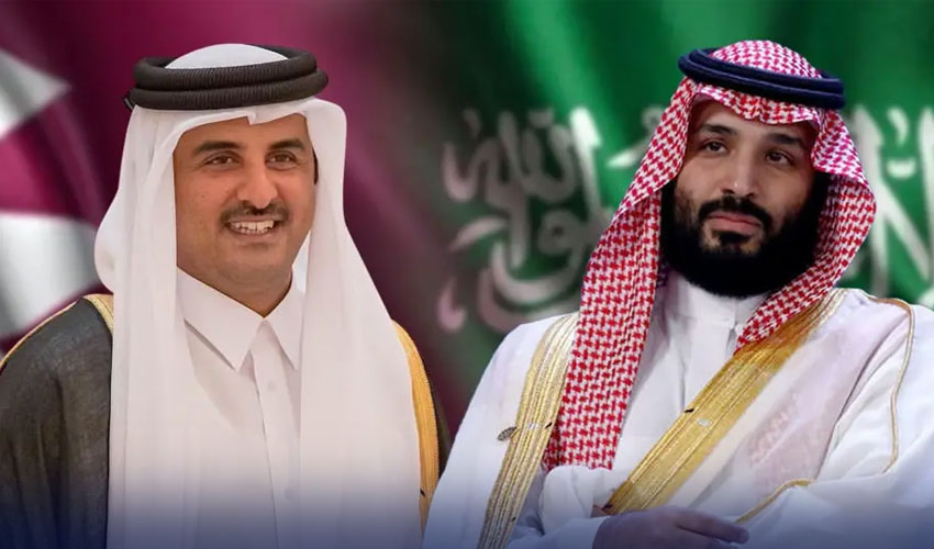 سعودی ولی عہد کا قطری امیر شیخ تمیم بن حمد الثانی سے ٹیلیفونک رابطہ
