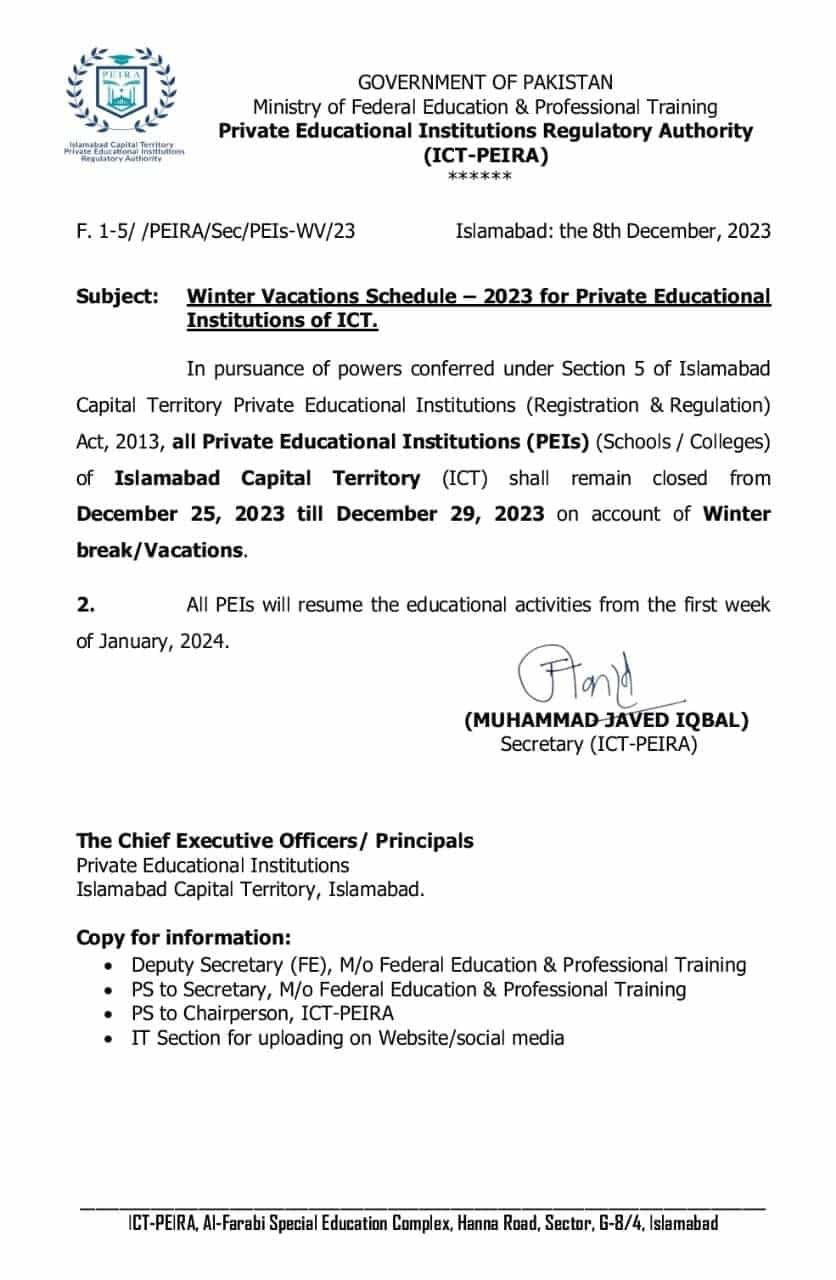 ict notification