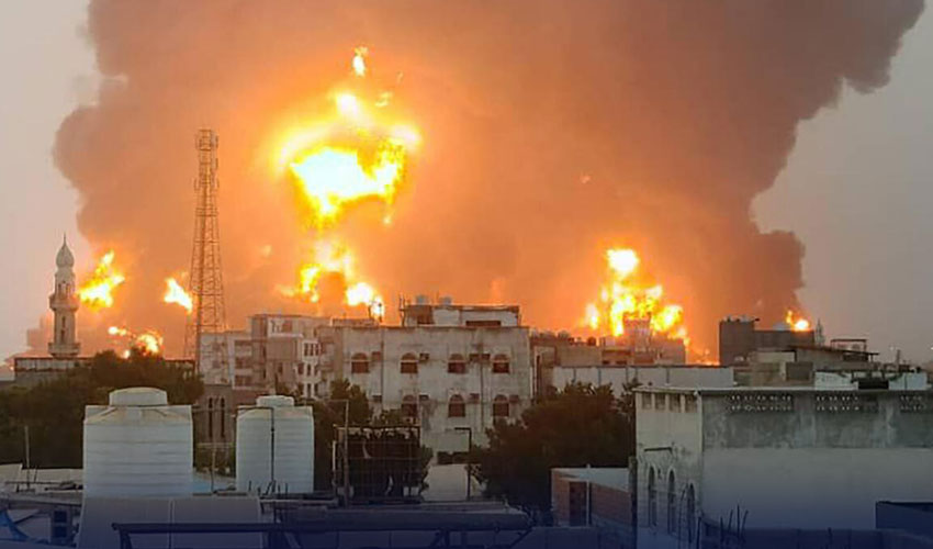 اسرائیل کا یمنی حوثیوں کے ٹھکانوں پر فضائی حملہ