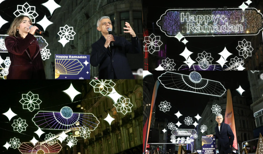 میئر لندن صادق خان نے رمضان لائٹس کا افتتاح کر دیا