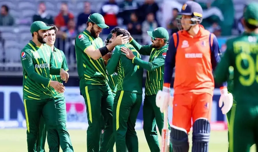 ٹی ٹوئنٹی ورلڈکپ، پاکستان کیخلاف نیدر لینڈز کی بیٹنگ جاری، 9 کھلاڑی آوٹ