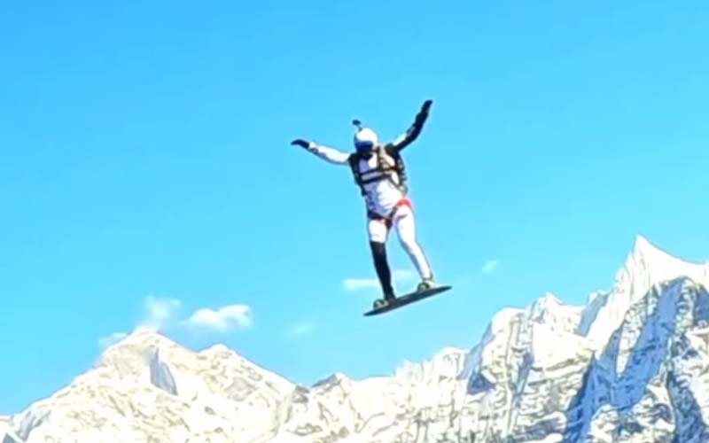 بیلاروس کی خاتون نے بلند ترین اسکائی سرف جمپ کا گینیز ورلڈ ریکارڈ قائم کر دیا