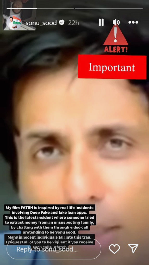 Sonu sood on Deepfake