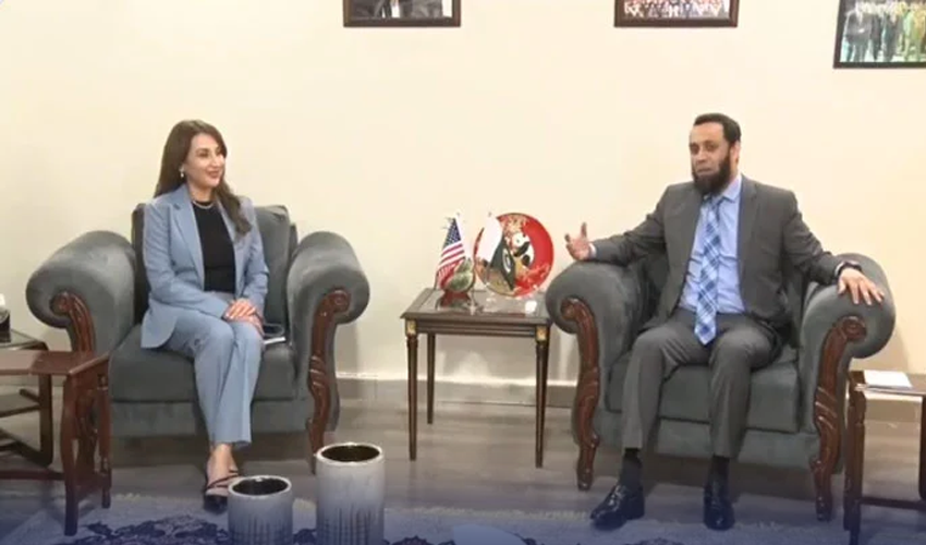 وفاقی وزیراطلاعات عطاء تارڑ سے امریکی ناظم الامور کی ملاقات